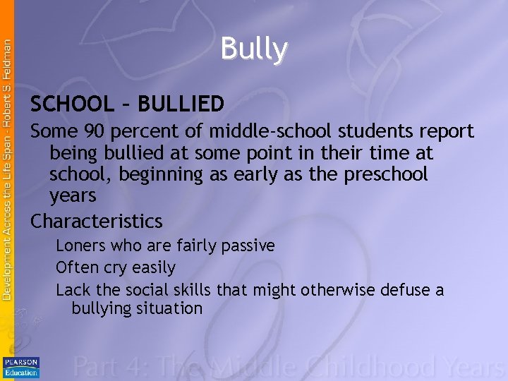 Bully SCHOOL – BULLIED Some 90 percent of middle-school students report being bullied at