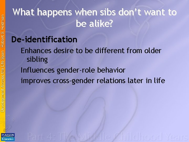 What happens when sibs don’t want to be alike? De-identification Enhances desire to be