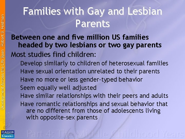 Families with Gay and Lesbian Parents Between one and five million US families headed