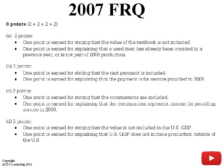 2007 FRQ Copyright ACDC Leadership 2015 28 