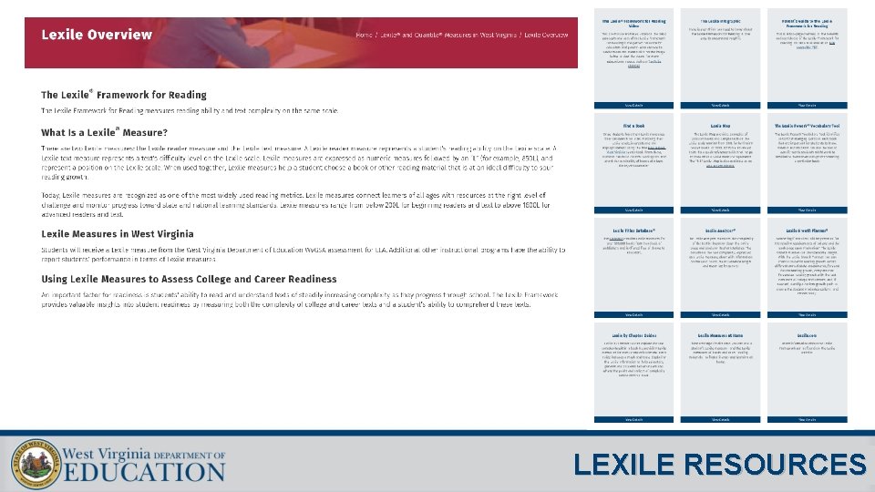 LEXILE RESOURCES 