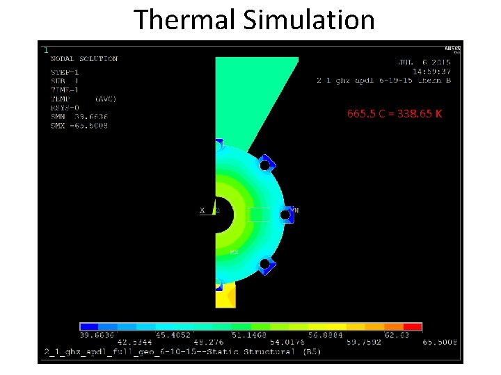 Thermal Simulation 665. 5 C = 338. 65 K Thermal Simulation 665. 5 C = 338. 65 K
