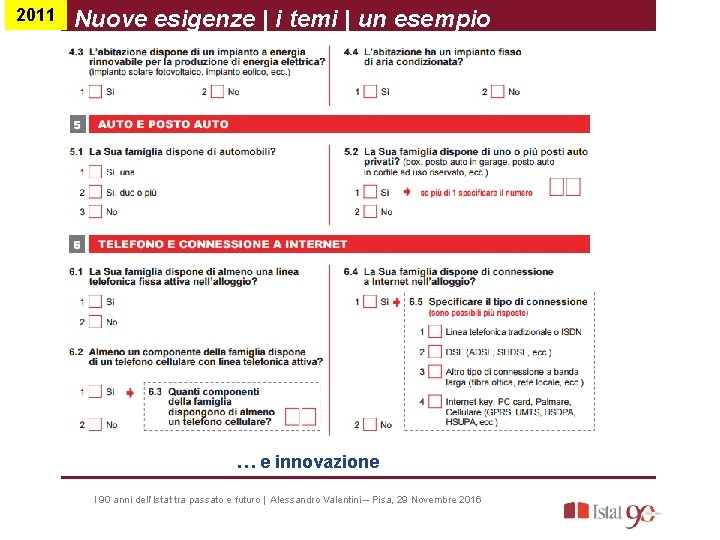 2011 Nuove esigenze | i temi | un esempio … e innovazione I 90