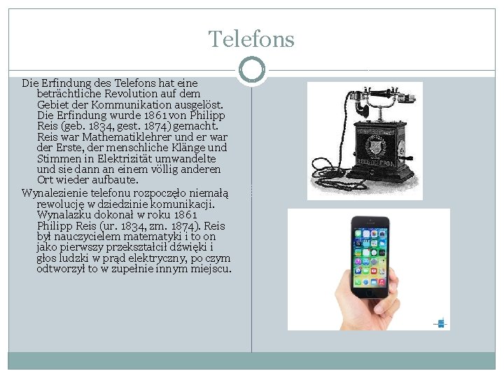 Telefons Die Erfindung des Telefons hat eine beträchtliche Revolution auf dem Gebiet der Kommunikation