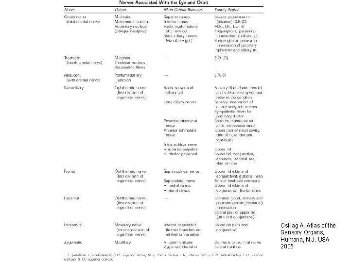 Csillag A, Atlas of the Sensory Organs, Humana, N. J. USA 2005 