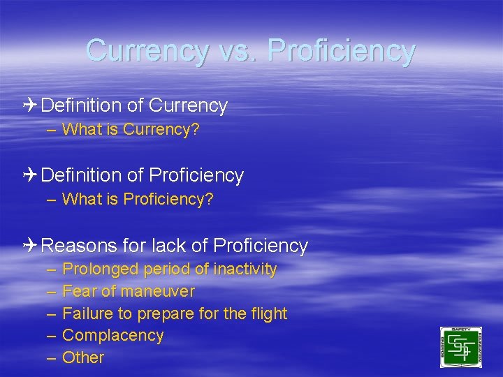 Currency vs. Proficiency Q Definition of Currency – What is Currency? Q Definition of