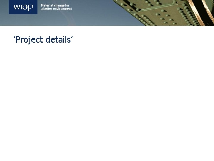 ‘Project details’ 