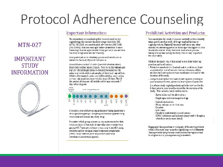 Protocol Adherence Counseling 