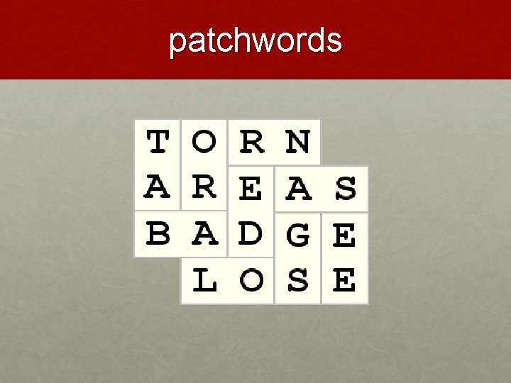 patchwords 