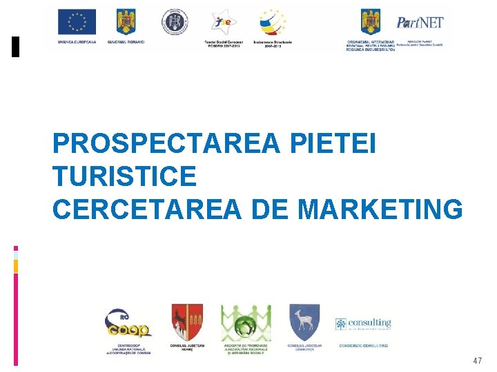 PROSPECTAREA PIETEI TURISTICE CERCETAREA DE MARKETING 47 