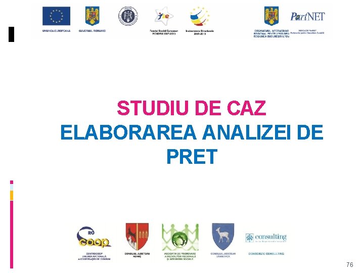 STUDIU DE CAZ ELABORAREA ANALIZEI DE PRET 76 