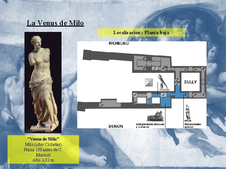 La Venus de Milo Localización : Planta baja "Venus de Milo" Milo (islas Cícladas)