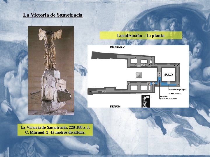 La Victoria de Samotracia Localización : 1 a planta La Victoria de Samotracia, 220