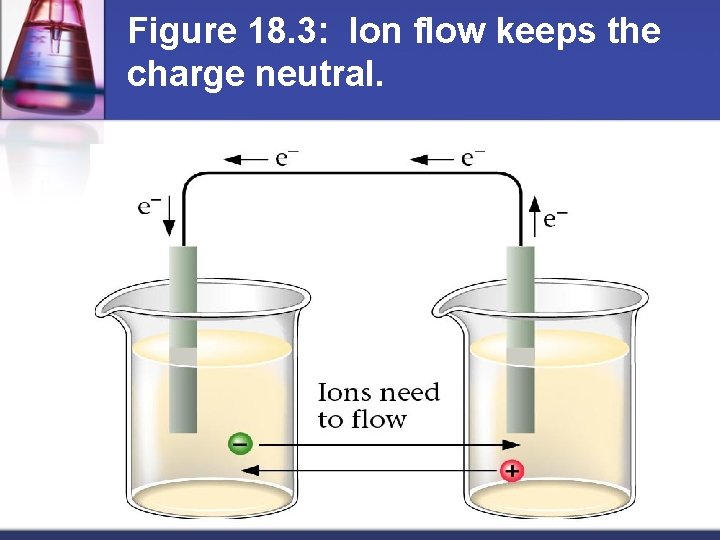 Figure 18. 3: Ion flow keeps the charge neutral. 