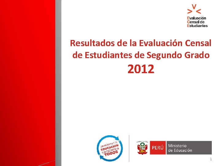 Resultados de la Evaluación Censal de Estudiantes de Segundo Grado 2012 1 