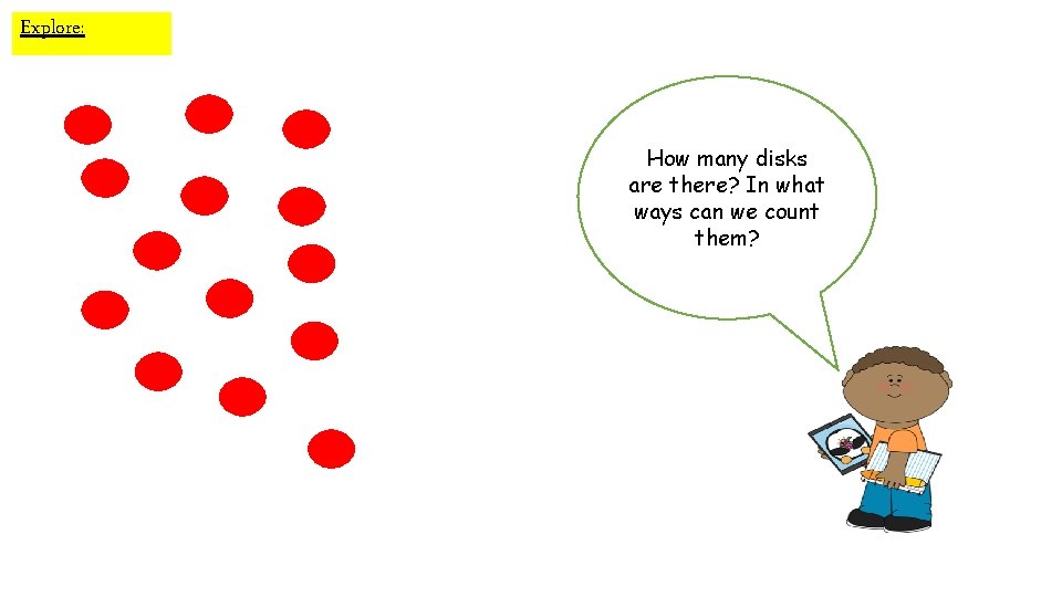 Explore: How many disks are there? In what ways can we count them? 