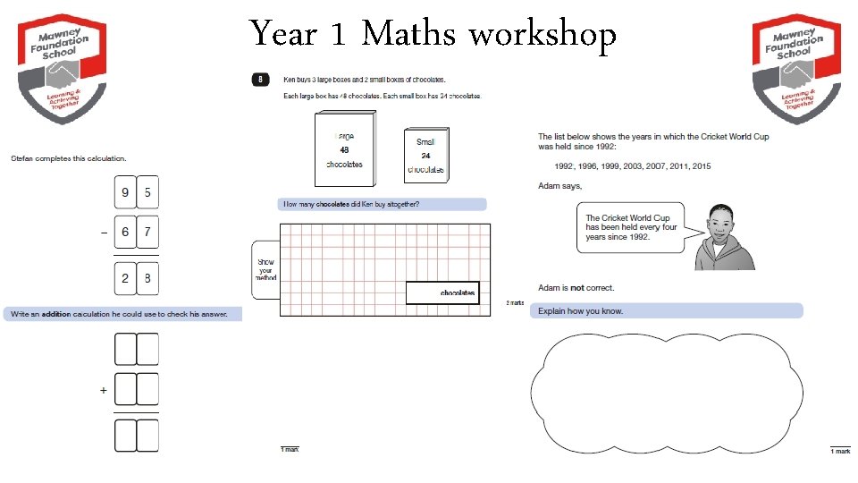 Year 1 Maths workshop 