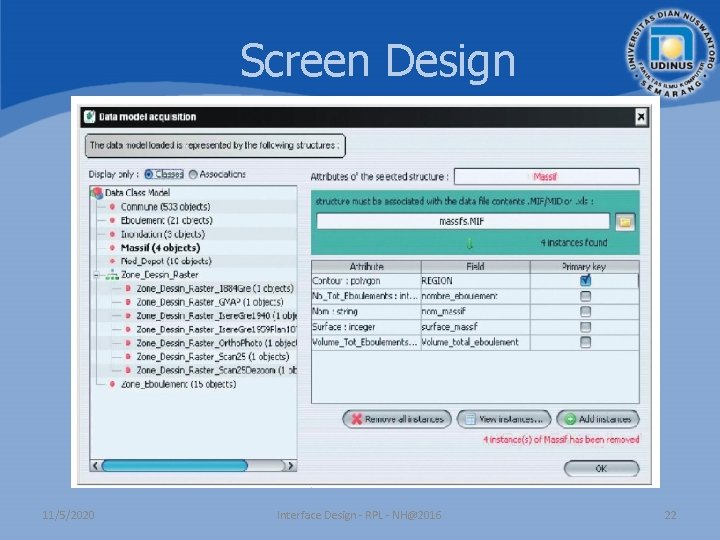 Screen Design 11/5/2020 Interface Design - RPL - NH@2016 22 
