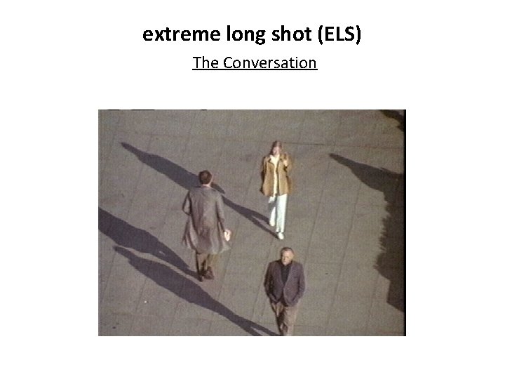 extreme long shot (ELS) The Conversation 