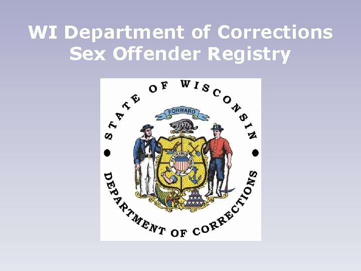 WI Department of Corrections Sex Offender Registry 