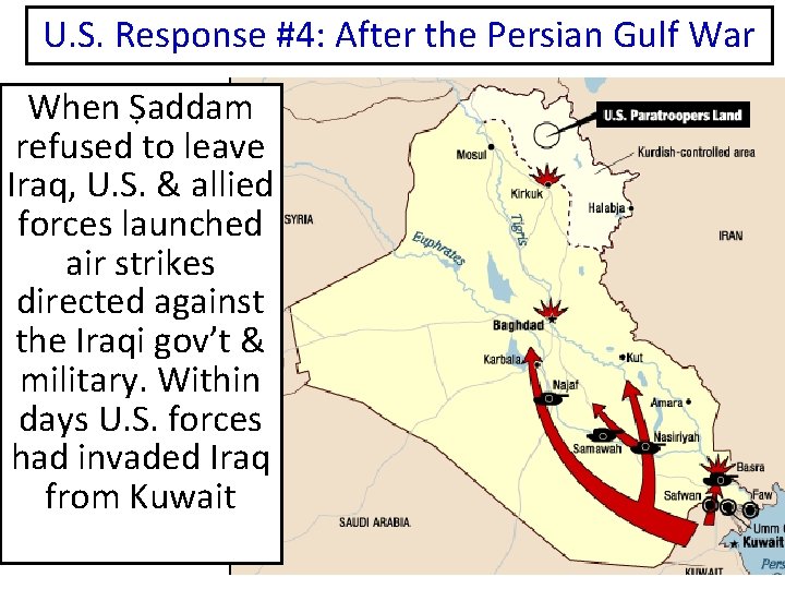 U. S. Response #4: After the Persian Gulf War When Ṣaddam refused to leave