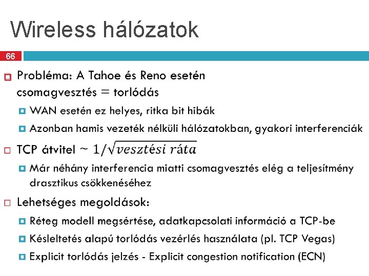 Wireless hálózatok 66 