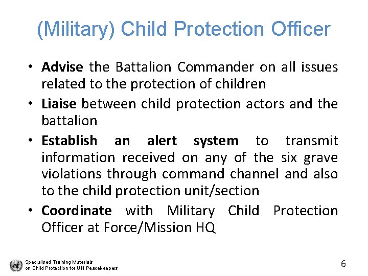 Module 4 ROLES AND RESPONSIBILITIES OF PEACEKEEPING MISSION