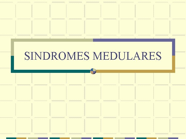 SINDROMES MEDULARES 