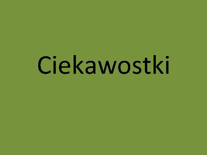 Ciekawostki 