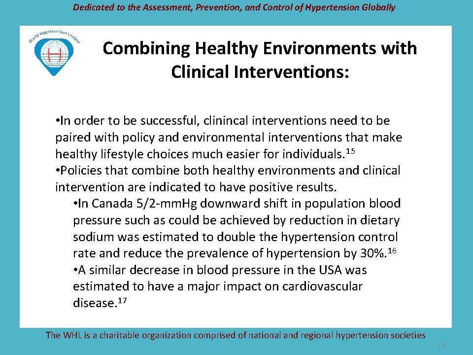 Dedicated to the Assessment, Prevention, and Control of Hypertension Globally Combining Healthy Environments with