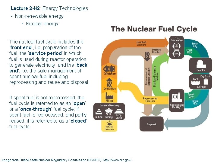 Lecture 2 -H 2: Energy Technologies - Non-renewable energy - Nuclear energy The nuclear