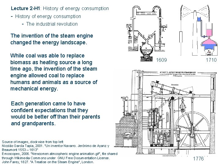 Lecture 2 -H 1: History of energy consumption - The industrial revolution The invention