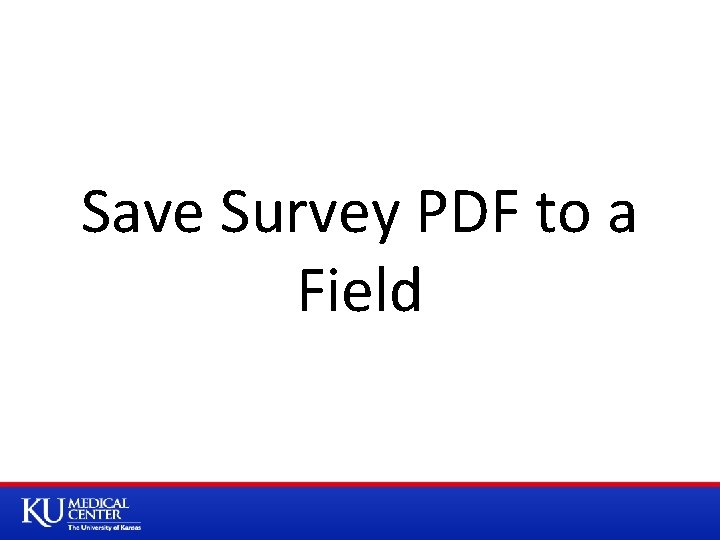 Save Survey PDF to a Field 