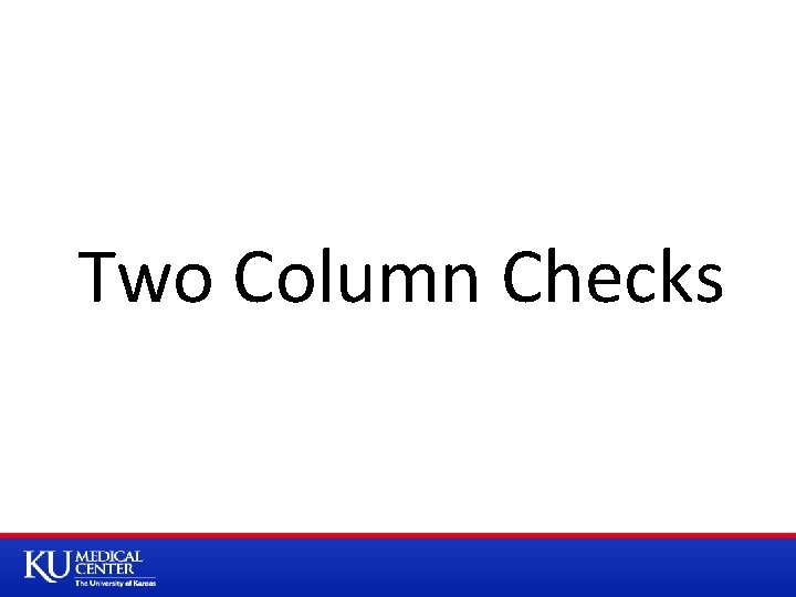 Two Column Checks 