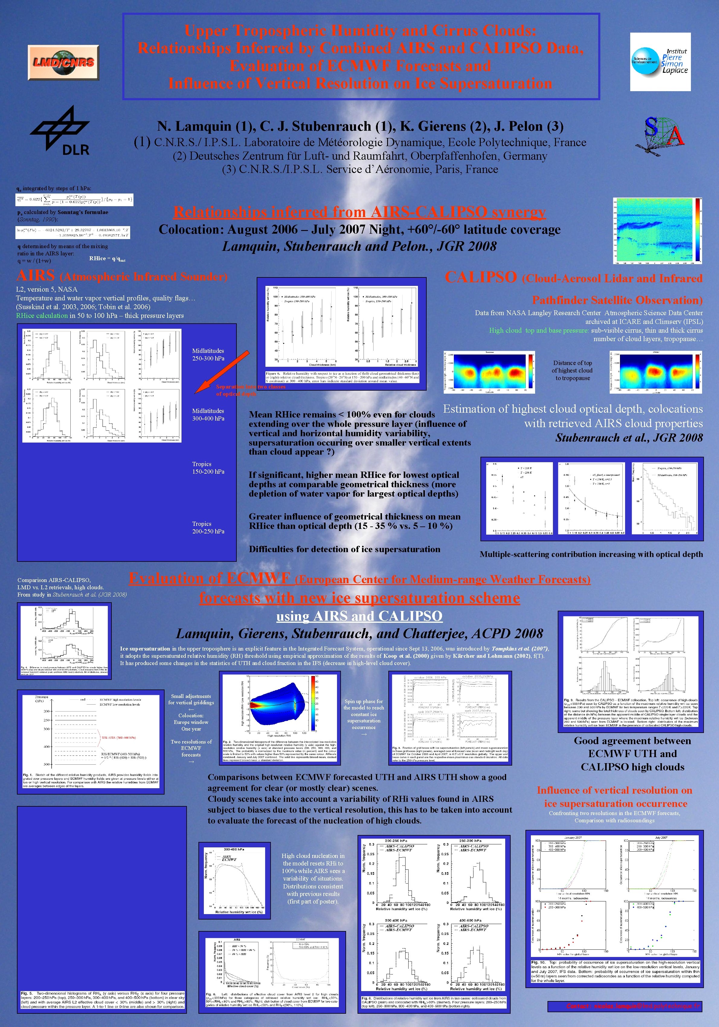 Upper Tropospheric Humidity and Cirrus Clouds: Relationships Inferred by Combined AIRS and CALIPSO Data,