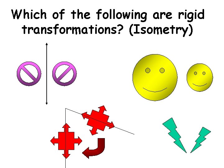 Which of the following are rigid transformations? (Isometry) 