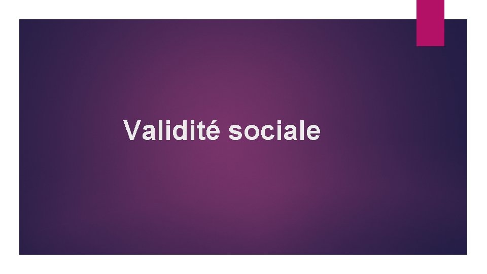 Validité sociale 