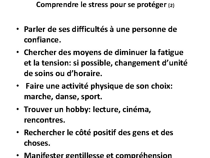 Comprendre le stress pour se protéger (2) • Parler de ses difficultés à une