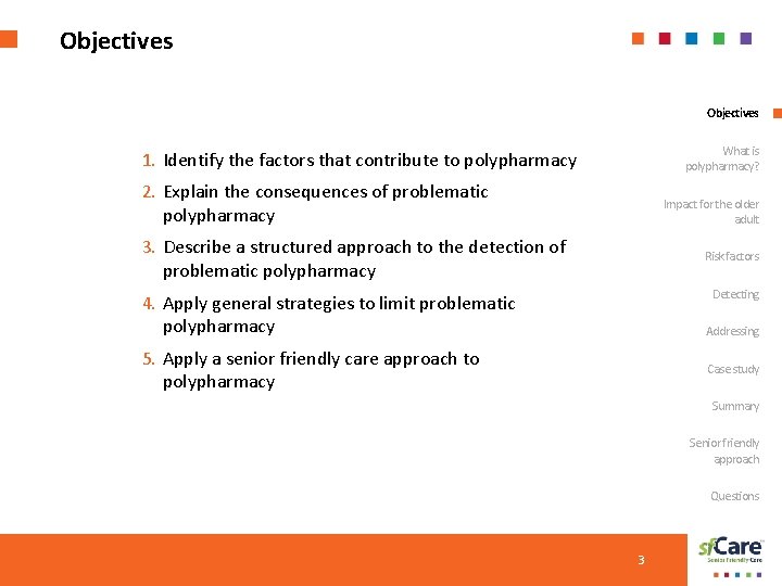 Objectives What is polypharmacy? 1. Identify the factors that contribute to polypharmacy 2. Explain