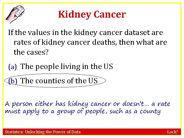 Kidney Cancer If the values in the kidney cancer dataset are rates of kidney Kidney Cancer If the values in the kidney cancer dataset are rates of kidney
