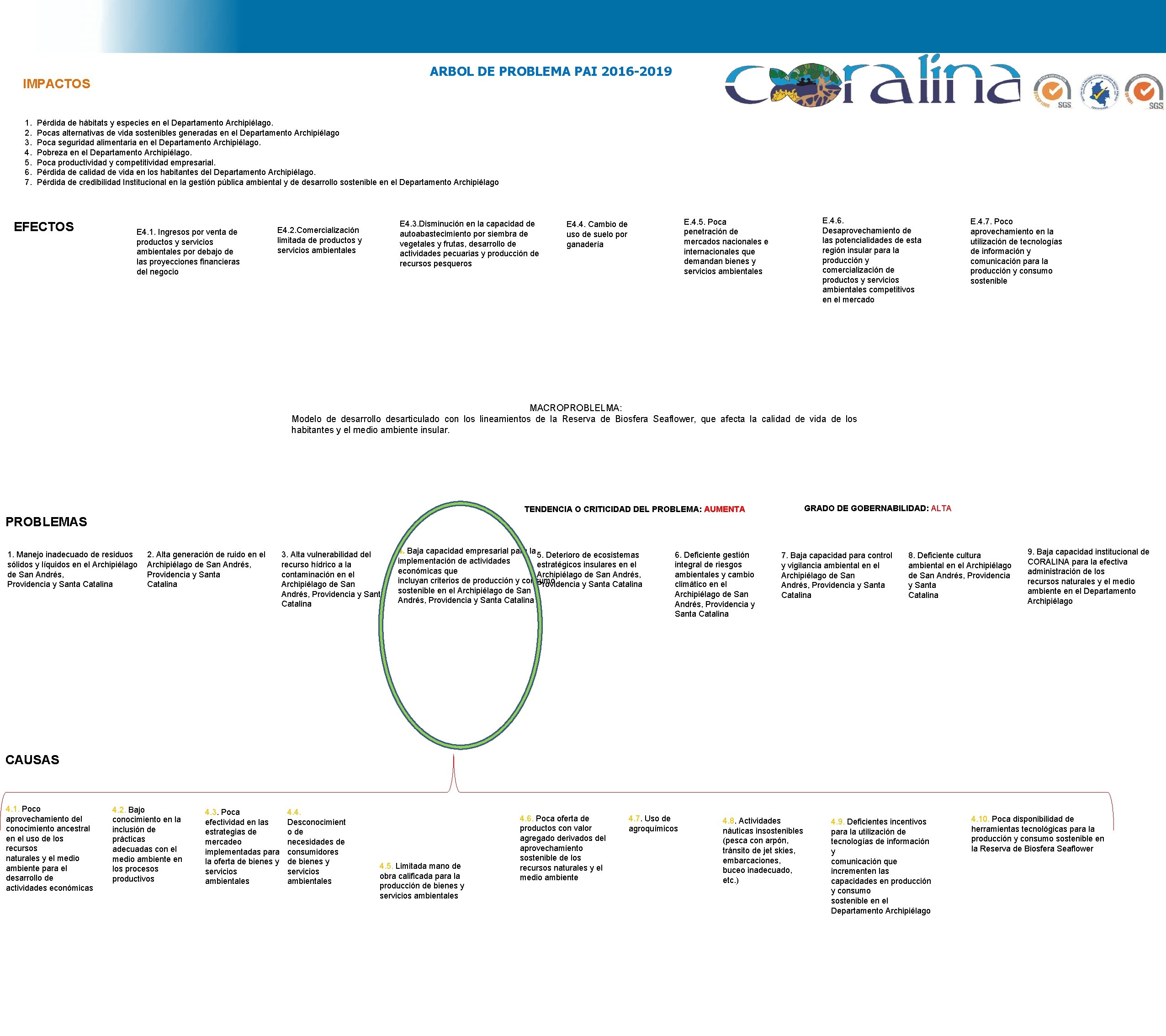 ARBOL DE PROBLEMA PAI 2016 -2019 IMPACTOS 1. 2. 3. 4. 5. 6. 7.