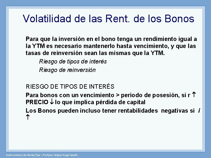 Curso Instrumentos de Renta Fija Riesgo de tipos