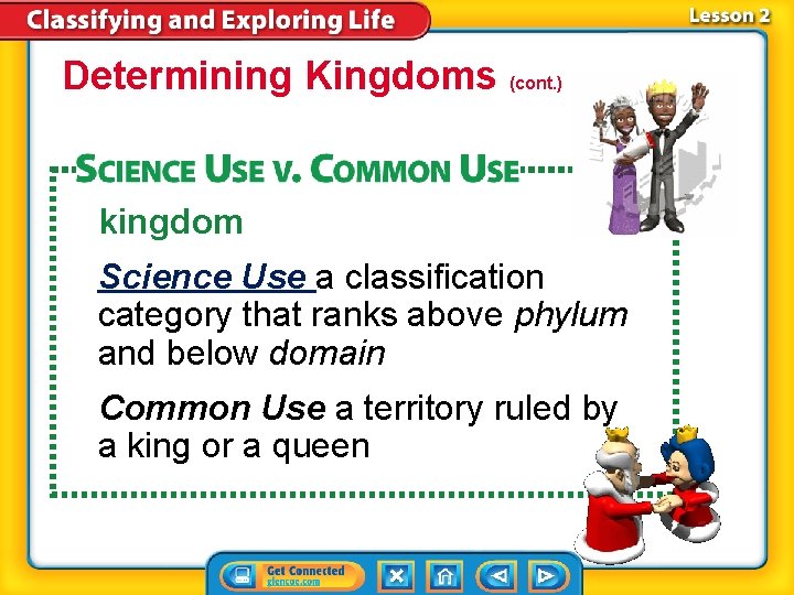 Determining Kingdoms (cont. ) kingdom Science Use a classification category that ranks above phylum