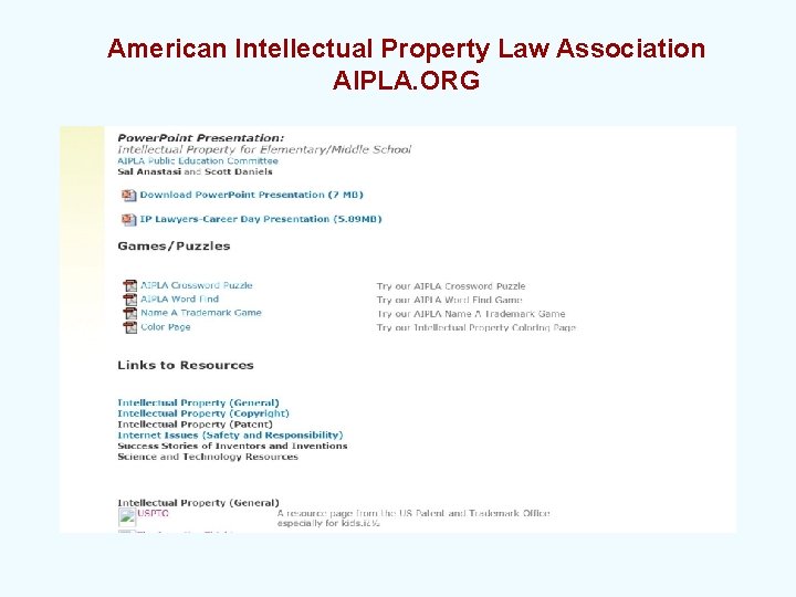 American Intellectual Property Law Association AIPLA. ORG 