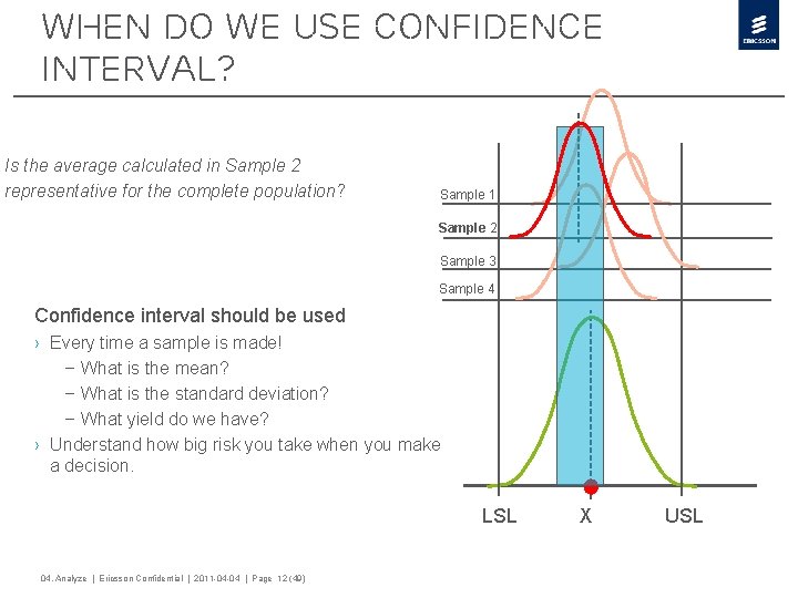 When do we use Confidence Interval? Is the average calculated in Sample 2 representative