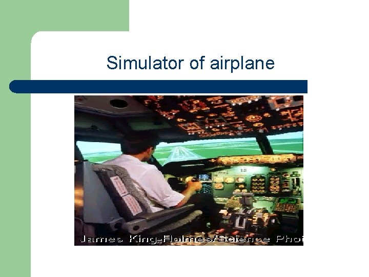 Simulator of airplane 