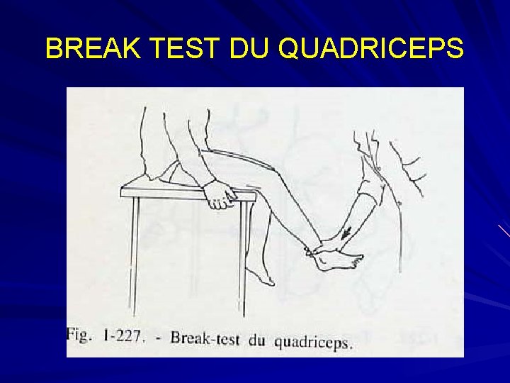 BREAK TEST DU QUADRICEPS 