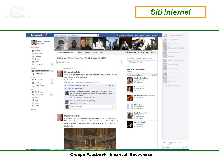 Siti Internet Gruppo Facebook «Incaricati Sovvenire» 