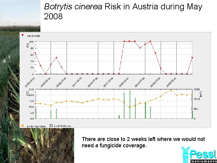 Botrytis cinerea Risk in Austria during May 2008 There are close to 2 weeks