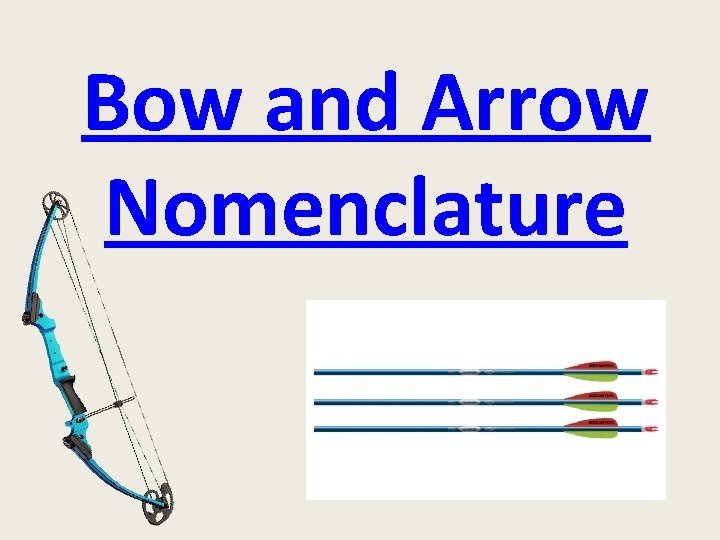 Bow and Arrow Nomenclature 